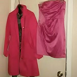 I am selling both my pink dress, and coat.